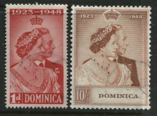 Dominica 1948 Silver Wedding Set With 10/ Both