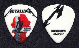 Metallica James Hetfield Copenhagen 2/3/17 Guitar Pick - 2017 Worldwired Tour