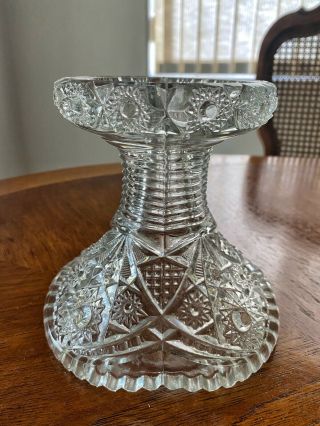 Vintage Antique Mckee Pressed Glass Punch Bowl Stand