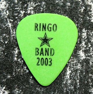 Ringo Starr & His All - Star Band // John Waite Tour Guitar Pick // Green/black