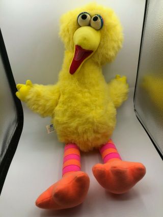 Vtg 1992 Hasbro Child Dimension Talking Big Bird Sesame Street Plush Stuffed Toy