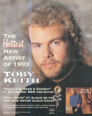 (hfbk8) Poster/advert 13x11 " Toby Keith : Should 