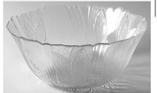 Rare Large Round Bowl Canterbury By Arcoroc Clear Glass