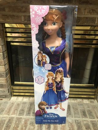 Disney Frozen My Size Anna 38 " Life Size Barbie Type Doll Over 3 Feet