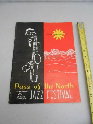 Rare Vintage 1959 El Paso Texas Pass Jazz Festival Program Chris Connor Maynard