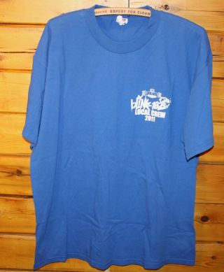 Blink 182 Official Local Crew Shirt 2011 Concert Civic Tour Blue Size Xl,