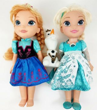 Disney Frozen Princess Toddler Dolls Anna Olaf And Elsa Snow Glow Light Sound
