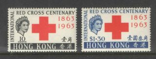 Hong Kong 1963 Red Cross Set Of 2 Vf Umm Mnh