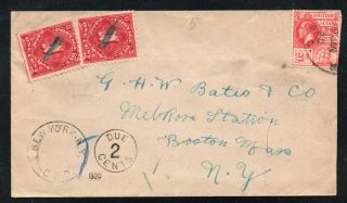 British Guiana 1920 Postage Due Cover To U S A