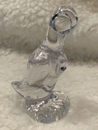 Daum Glass Duck Signed Daum France - 4 1/4 Inches Tall