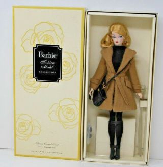 Classic Camel Coat Silkstone Barbie Gold Label Rare Dgw54