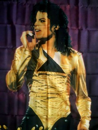 Michael Jackson The King 1997 29 x 42 Textile Flag 2