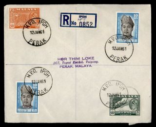 Dr Who 1961 Malaya Ipoh Mpo Perak Registered F26103