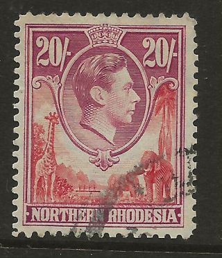 Northern Rhodesia Sg 45 Top Value Of 1938/52 Gvi Set Good