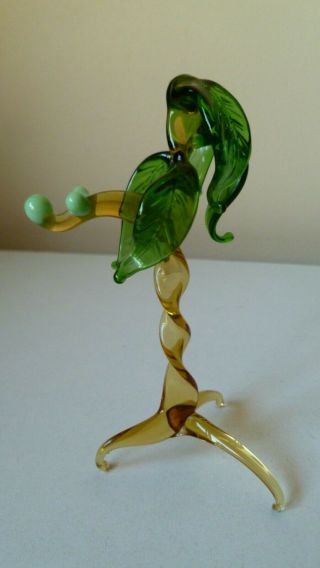 Vintage Murano Art Glass Lampwork Palm Tree Figurine Mini