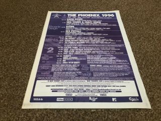 (pmp22) Advert 15x11 " The Pheonix 1996 David Bowie,  Neil Young,  Bjork,  Leftfield