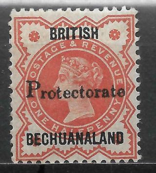 British Becuanaland,  Qv,  1/2d Ovpt,  Sg 54,  M/mint,  Cat £225.