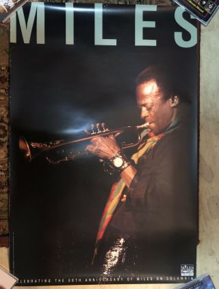 Miles Davis 50th Columbia Records Anniversary Promo Poster