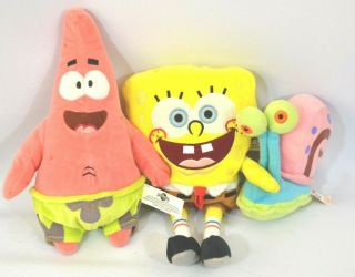 Universal Studios Spongebob Squarepants,  Patrick & Gary Plush Stuffed Toys