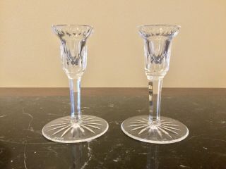 Vtg Pair Waterford Crystal Lismore Candle Holders