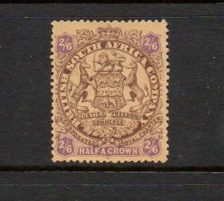 British South Africa Co Rhodesia 1896 2/6 Purple And Brown On Yellow Sg 48