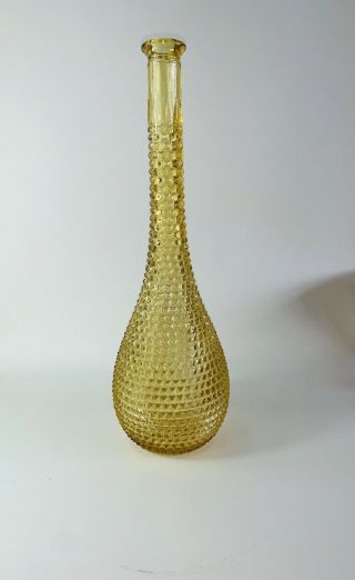 Vintage Amber Empoli Genie Bottle No Stopper 39cm Height