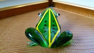 Vintage Murano Art Glass Lampwork Frog Figurine Mini