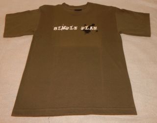 Simple Plan Green Tee Shirt Rock Band Werchdirect Official Merchandise Sz 32 - 34