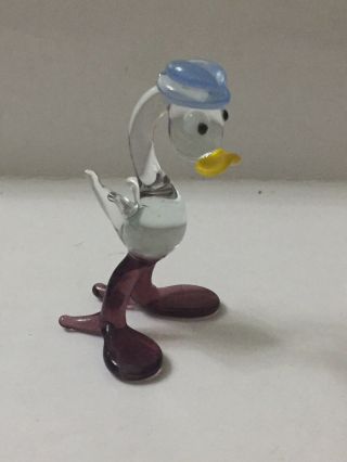 Murano Glass,  Pirelli,  Lauscha,  Bimini Glass:glass Donald Duck Bird Figure,  Ornament