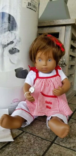 Vintage GOTZ Sasha Doll Baby Bianca in Tube w/ wrist tag and brochure 3