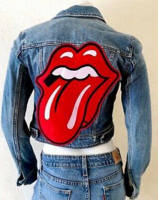 Rolling Stones Extra Large Embroidered Cloth Patch 14 X 10 1/2 "