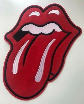 Rolling Stones Extra Large Embroidered Cloth Patch 14 x 10 1/2 