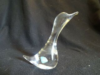 Vintage Daum France Crystal/glass Bird With Head Stretching Up Approx 5.  5 " Tall
