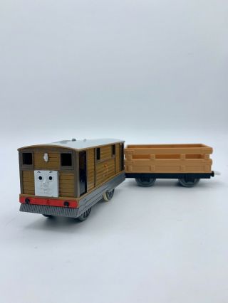 Thomas & Friends Trackmaster Toby (1996) & Cargo Wagon Car Motorized Train