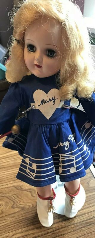 Ideal Mary Hartline Toni P - 91 Doll,  Blue Dress,  Baton,  Boots,
