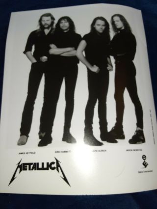 Press Photo: Metallica 8x10 B&w Glossy
