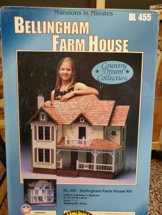 Nib Dura - Craft Bellingham Farm House Kit Bl 455 3 - Story 1:12 Dollhouse 1998