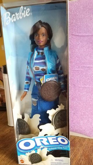 2001 Very Rare African American Oreo School Time Fun Barbie,  Nrfb,