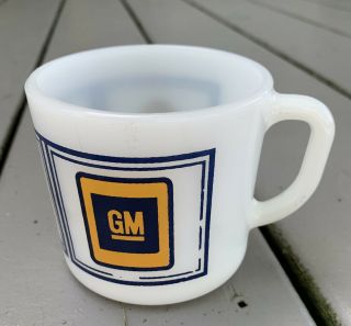 Vintage Anchor Hocking Usa Fire King Gm Lansing,  Fisher Body Coffee Mug Tea Rare