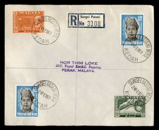Dr Who 1961 Malaya Sungei Patani Registered Letter C194513
