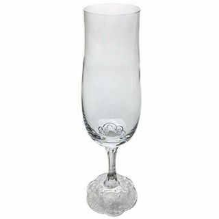 Rosenthal Monbijou Classic Rose Crystal Fluted Champage Glass 8 1/8 "