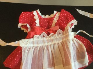 Doll Terri Lee Clothing Heart Fund Costume Dress And Apron Tagged 1950 