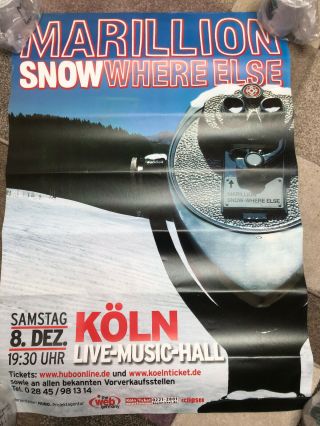 Marillion Tour Poster - Snowwhere Else Koln
