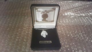 Michael Jackson Swarovski Crystal Gloved Hand Necklace From 1984