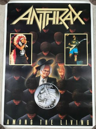 Anthrax Vintage Poster Thrash Metal Nyhc 80 