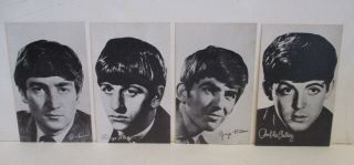 Vintage The Beatles Photo Arcade Card Set/4 1960 