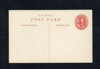 Tonga.  C1910.  King George Ii 1d Red P.  S Card.  Coconut Stages Picture.