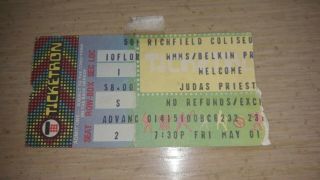 1981 Judas Priest Concert Ticket Stub