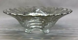 Silver City Crystal Bowl With Sterling Silver Overlay 12 " Wide