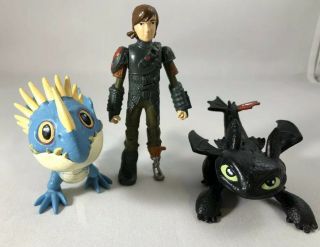 3 How To Train Your Dragon 3 " Figures Night Fury Toothless Hiccup Baby Nadder